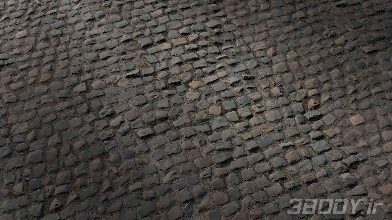 متریال سنگفرش cobblestone stone عکس 1